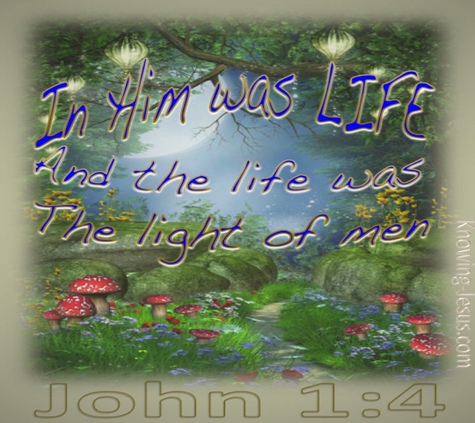 John 1:4 In Him Was Life (beige)